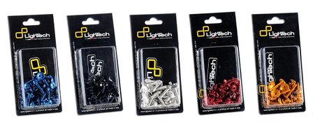 LIGHTECH Frame Screw Kit Black Aluminum (22 Pieces) Yamaha Mt-07