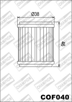 CHAMPION FILTER, OLIE OIL FILTER, COF040