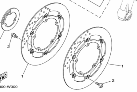 Yamaha remschijf voorzijde