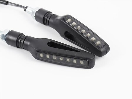 LIGHTECH Sequentieel Knipperlichten Led ABS Plastic Zwart