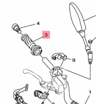 Yamaha handvat 1WS-26240-00