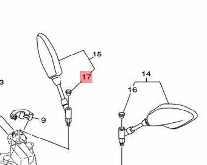 Yamaha afdekkapje voor spiegel