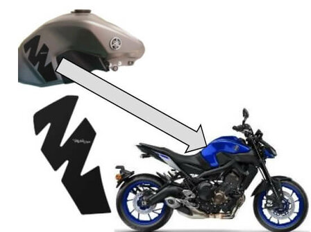 Yamaha MT-09 Tankpads zijkant