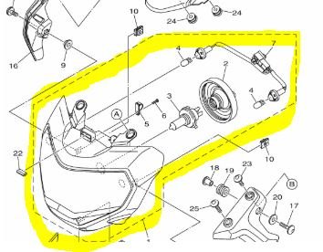 Yamaha MT-07 2018- koplamp compleet B4C-84300-00